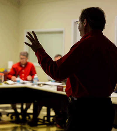 safety trainer leading a workshop