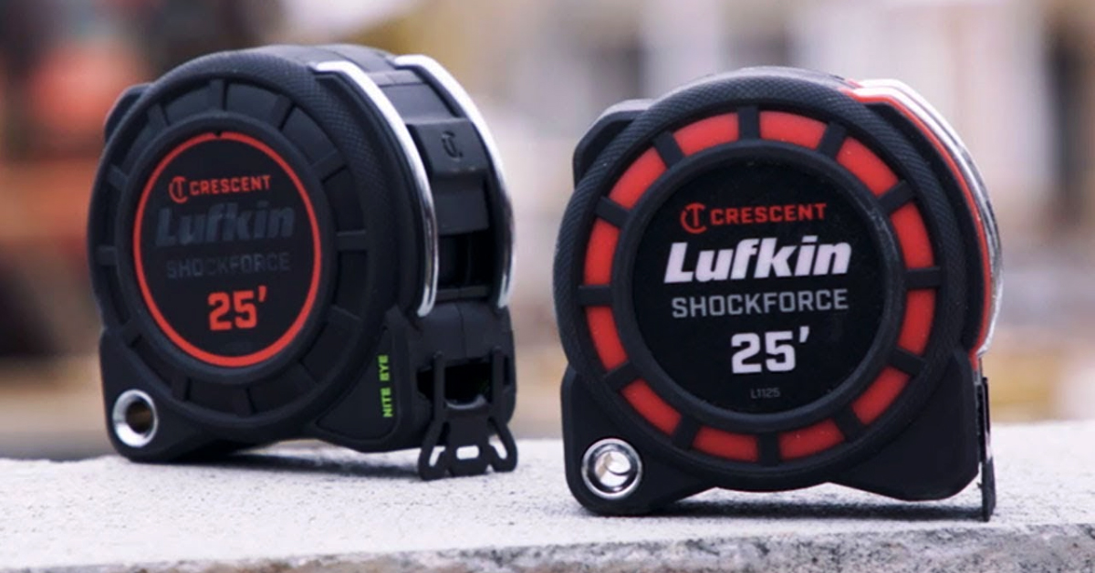 Crescent Lufkin Shockforce Nite Eye Dual-Sided Tape Measure, 25 Ft