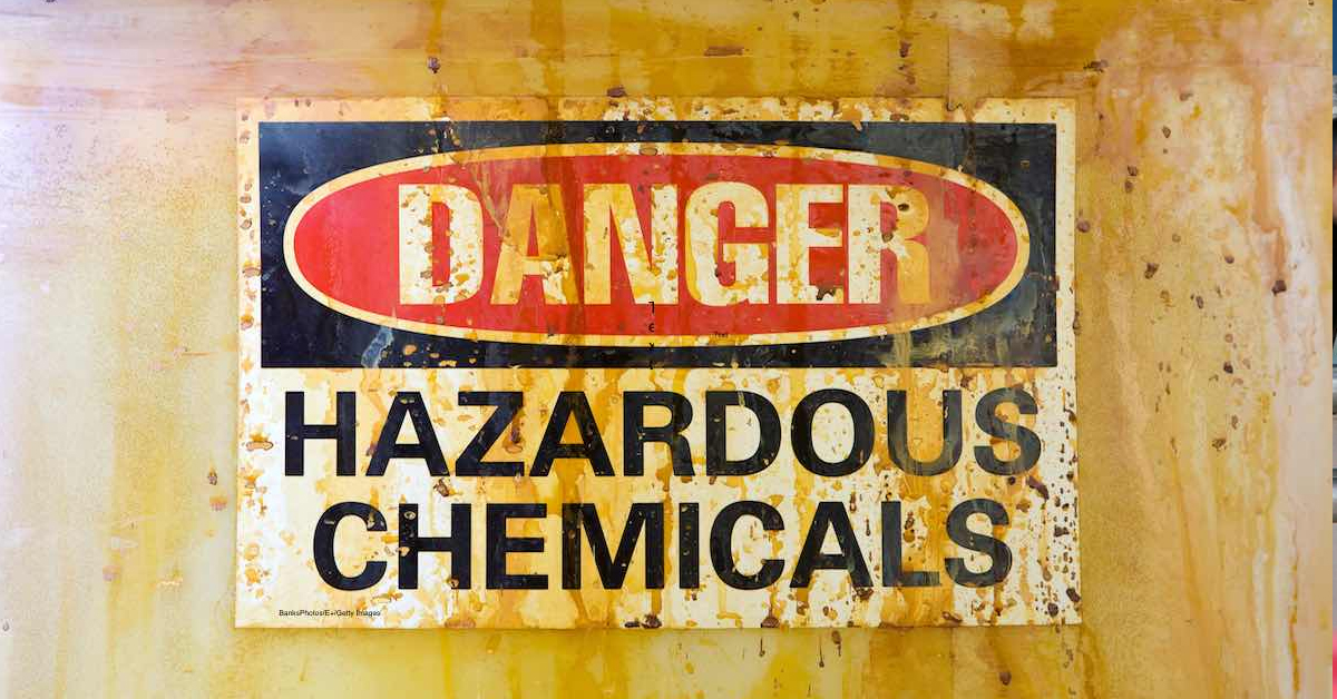 Danger Hazardard Chemicals sign