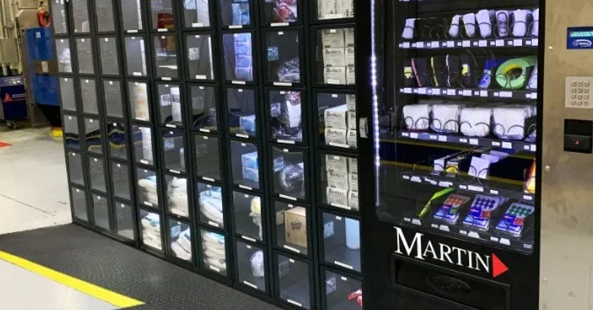 Martin supply fully stocked MRO industrial vending machine