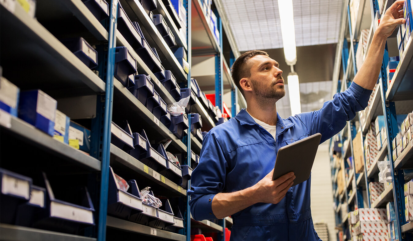 Employee searches inventory of products