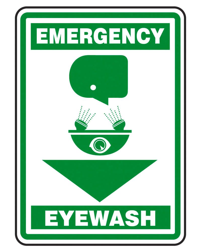 Emergency Eyewash Station Hazard Sign