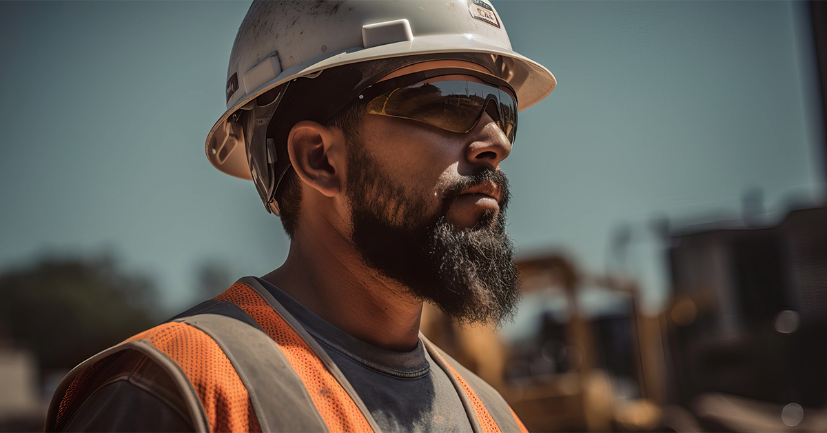 Man in proper safety ppe