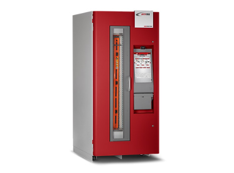 Red Autocrib Carousel vending machine for mro products