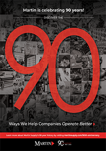 Flyer showcasing the 90 ways martin helps companies operate better