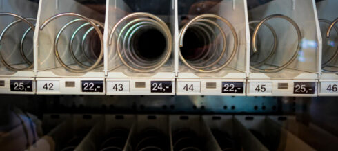 empty industrial vending machine