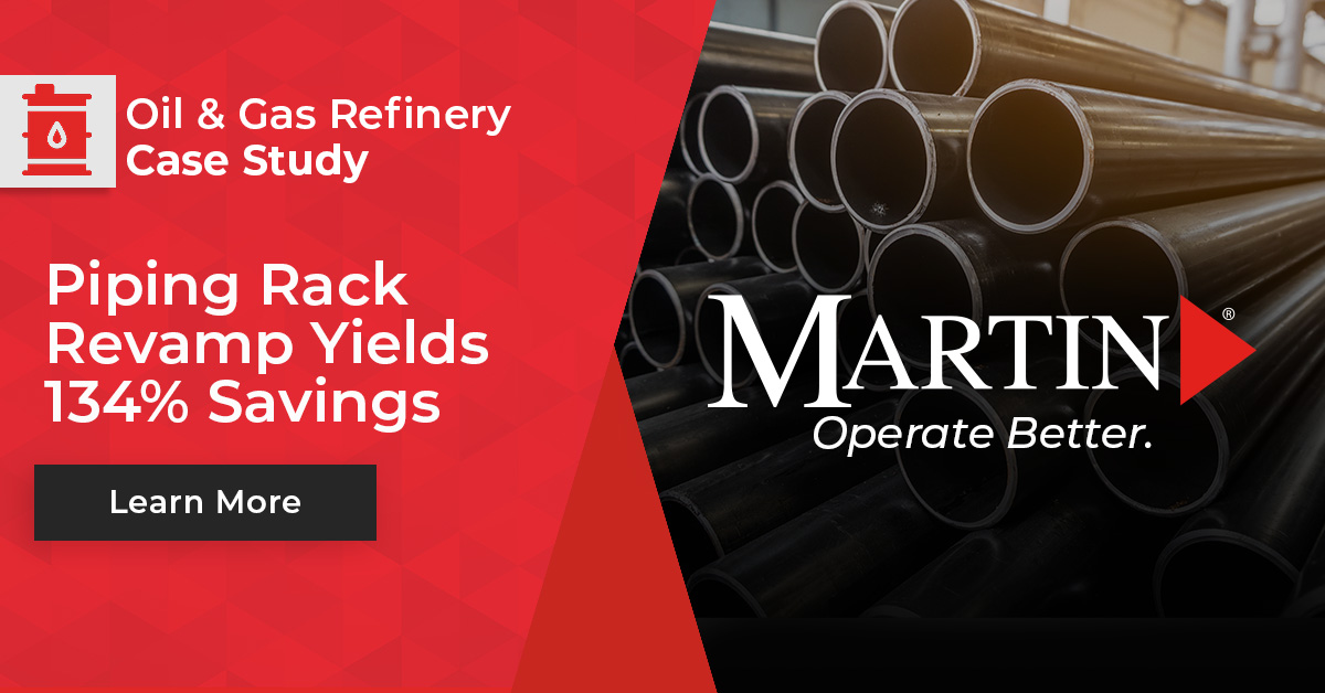 Piping Rack Revamp Yields 134% Savings - Martin Supply